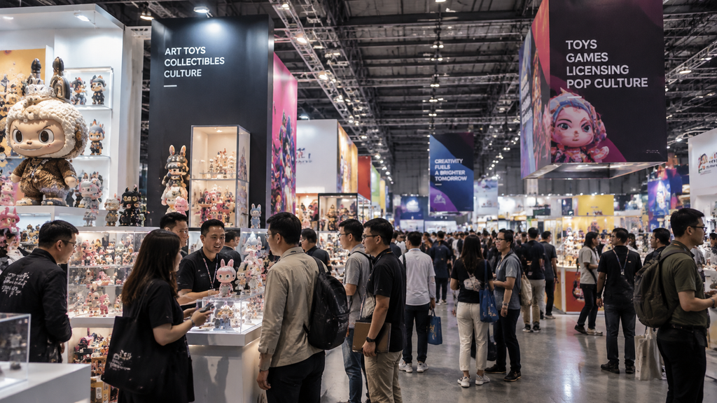 Pameran industri mainan anak dan lisensi karakter internasional di JIExpo Kemayoran.